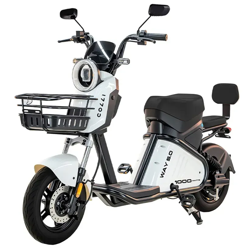 Bicicleta Elétrica Aro 16 Colli 1000W Freio a Disco Manopola de Aceleração - Branco - Bivolt - 1
