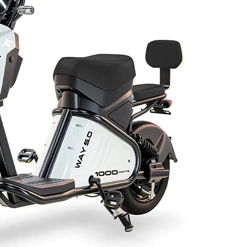 Bicicleta Elétrica Aro 16 Colli 1000W Freio a Disco Manopola de Aceleração - Branco - Bivolt - 3
