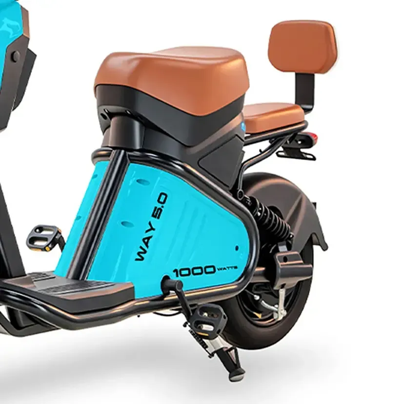 Bicicleta Elétrica Aro 16 Colli 1000W Freio a Disco Manopola de Aceleração - Azul - Bivolt - 3
