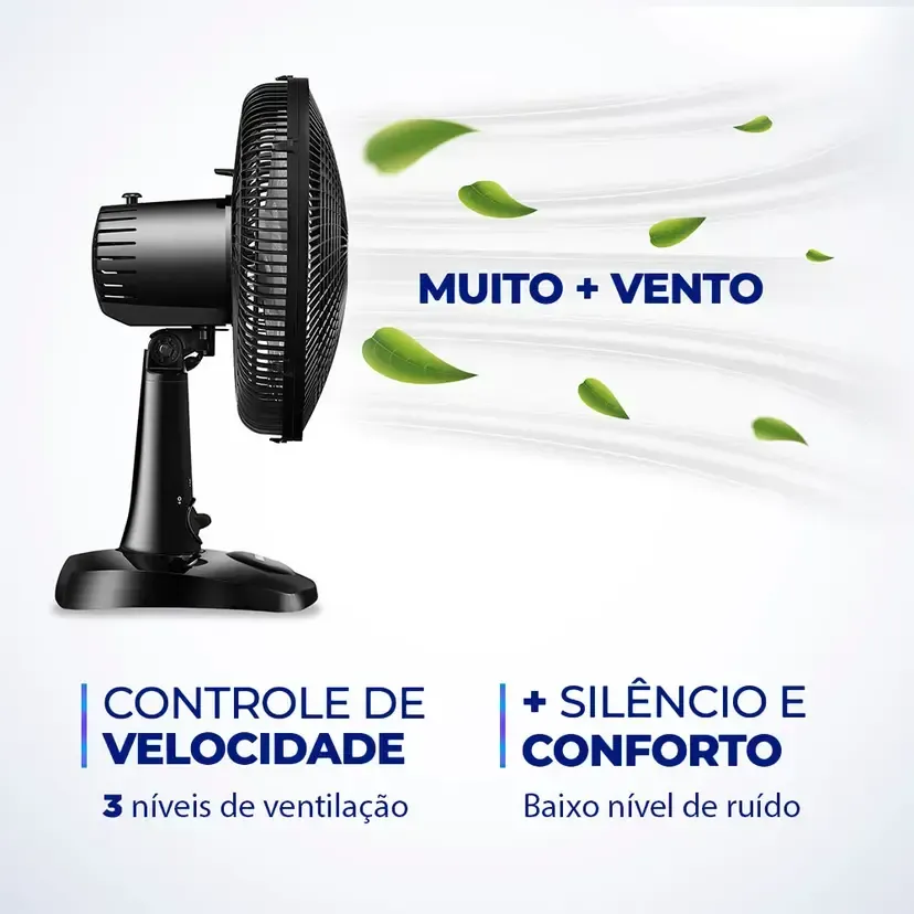 Ventilador Mondial Super Power 30cm 6 Pás 3 Velocidades 60W VSP-30-B - Preto - 3