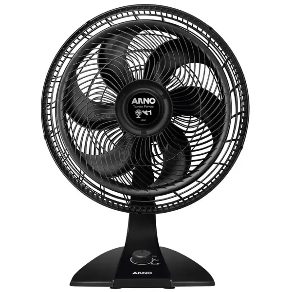 Ventilador 2 em 1 Mesa e Parede Arno Turbo Force 40cm VF42 6 Pás 126W - Preto