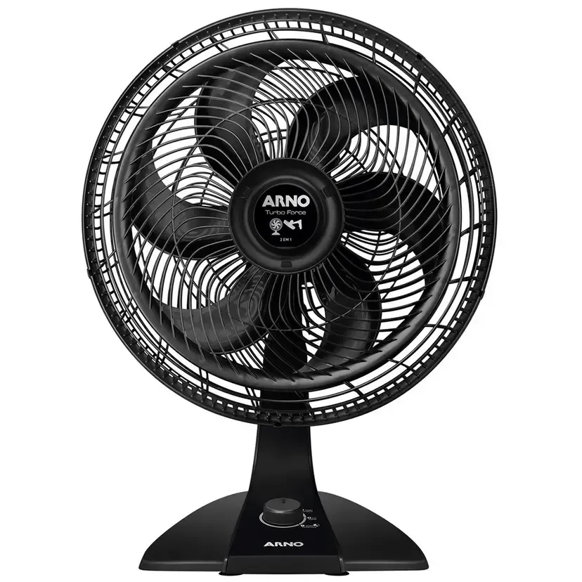 Ventilador 2 em 1 Mesa e Parede Arno Turbo Force 40cm VF42 6 Pás 126W - Preto - 1