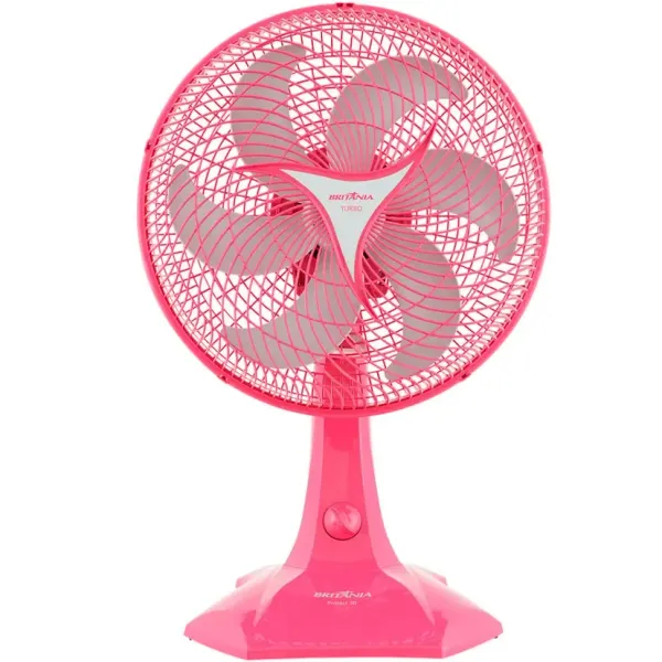Ventilador de Mesa Britânia Protect Six 30cm 6 Pás 3 Velocidades 60W - Rosa