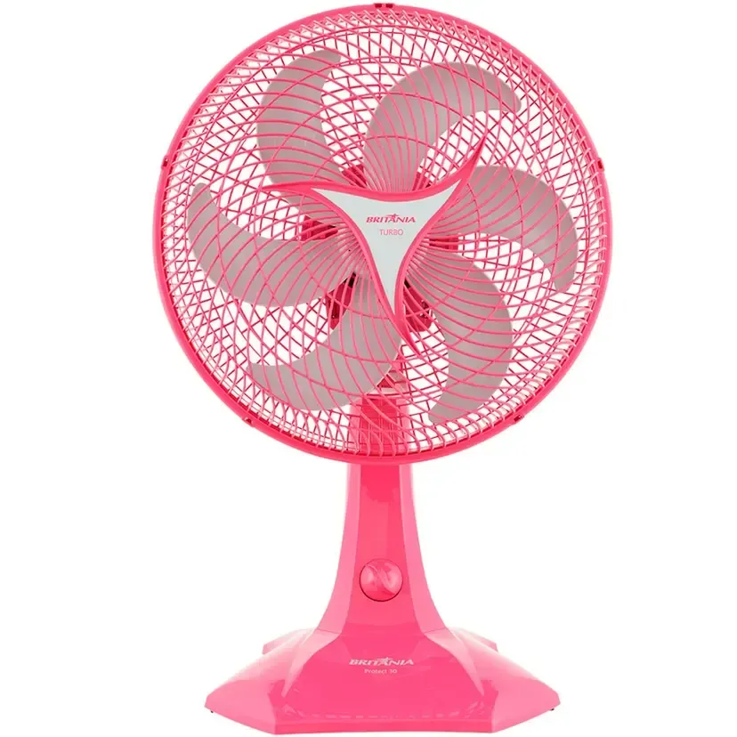 Ventilador de Mesa Britânia Protect Six 30cm 6 Pás 3 Velocidades 60W - Rosa - 1