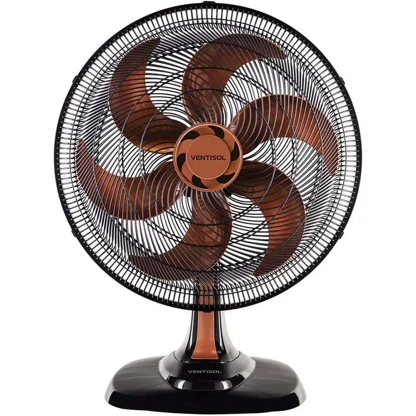 Ventilador de Mesa Ventisol Turbo Premium 50cm 6 Pás 3 Velocidades 135W - Bronze/Preto - 1