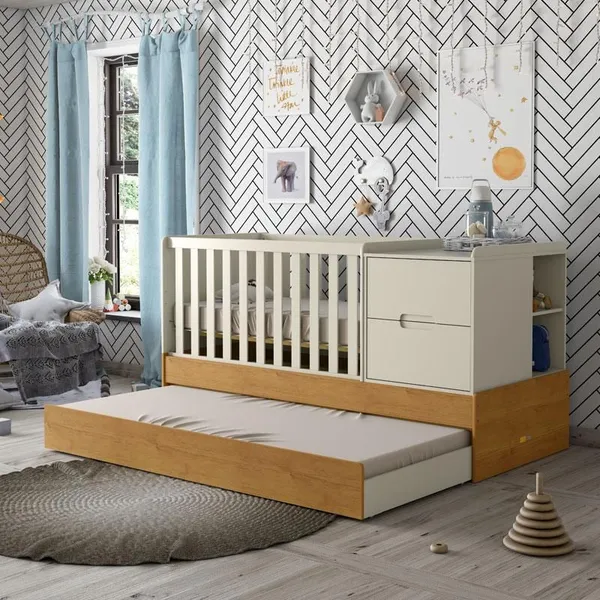 Berço Americano Multifuncional Formare Off White Freijó - Matic