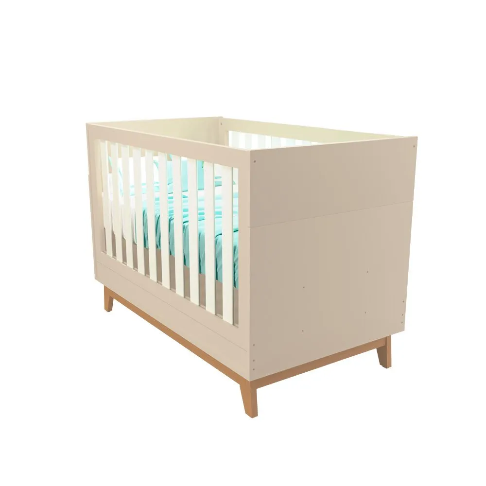 Berço Infantil Lucca 2 em 1 100% MDF Off White - Tuboarte Móveis - 2