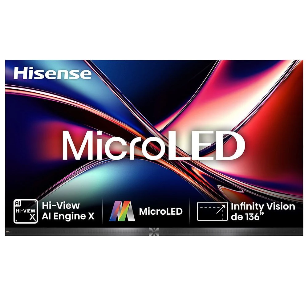 Smart TV 136" Hisense MicroLED 4K Polegadas com Dolby Vision IQ, Dolby Atmos, Alexa e Google - 136MX - 1