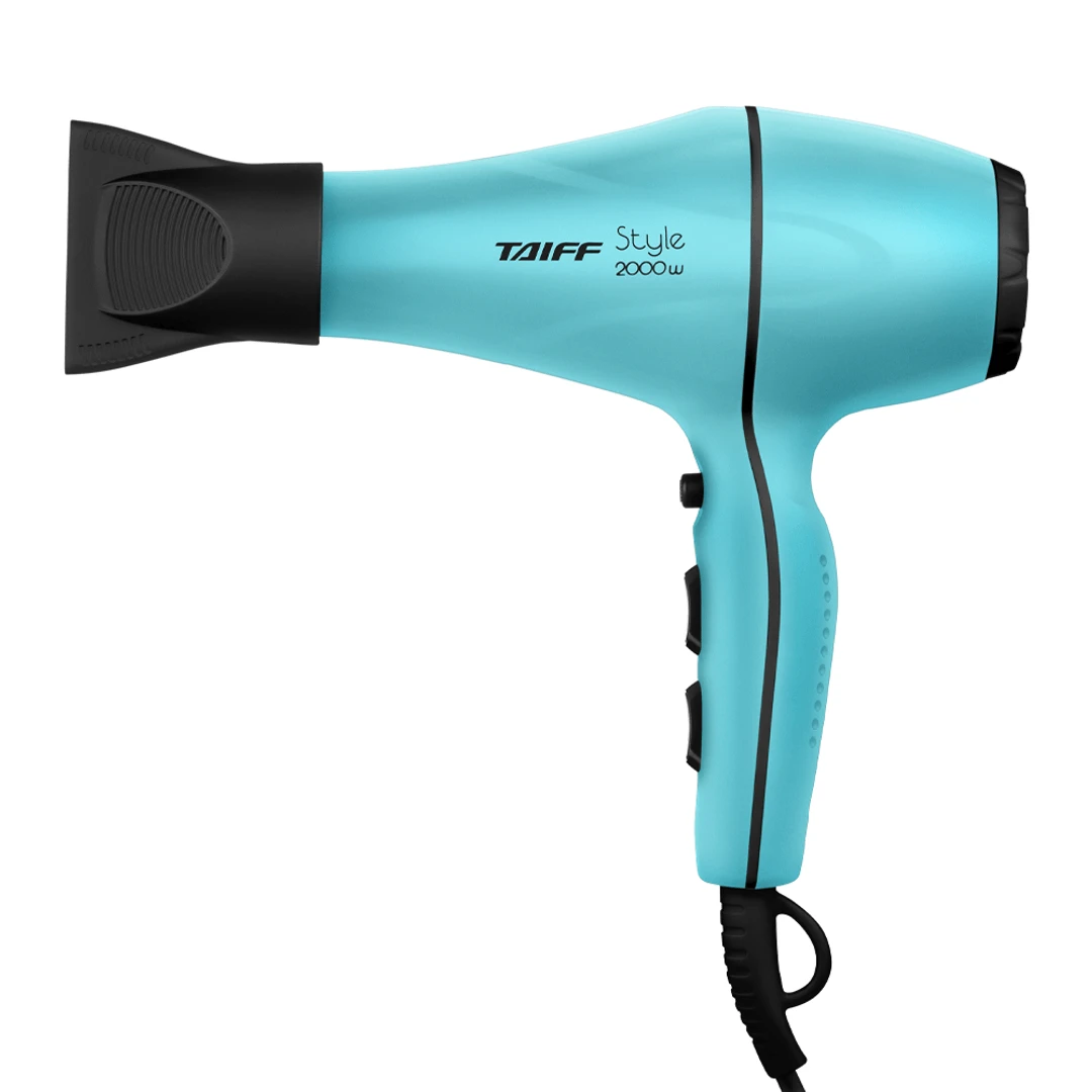 Kit Secador de Cabelo Taiff 2000w e Chapa Style Preto/Azul - 2