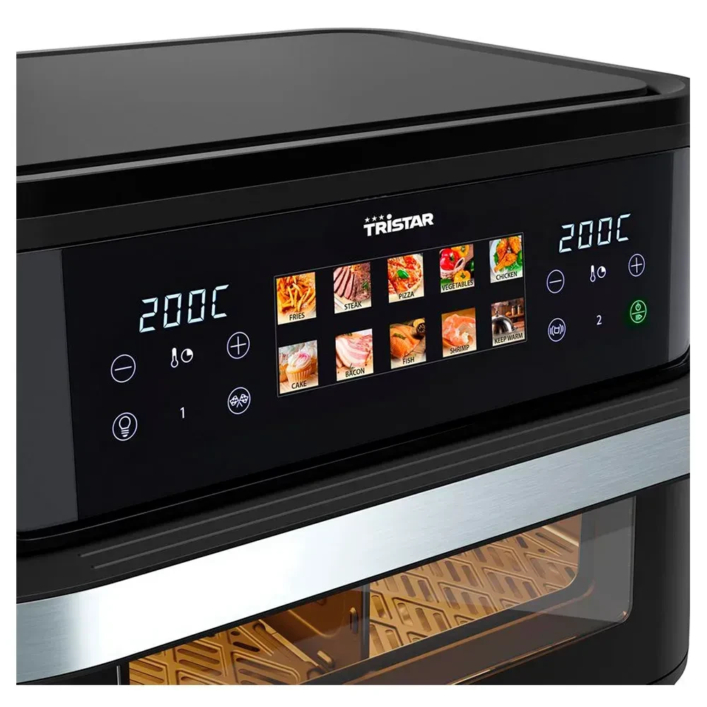 Fritadeira Elétrica Air Fryer & Oven 10 em 1 1800W 12 Litros Preto  - 3