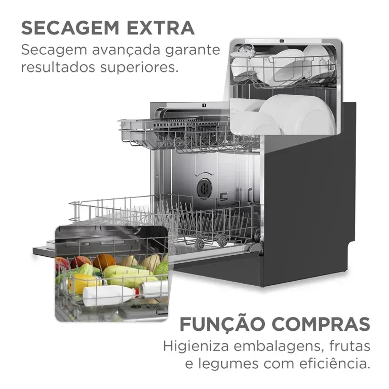 Lava Louças 8 Serviços Cinza Touch Plus Midea - 3
