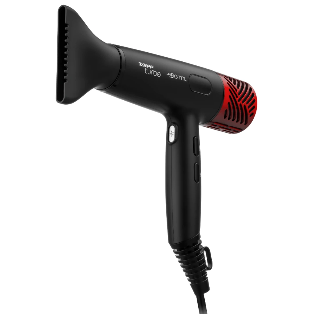 Secador de Cabelo Taiff Turbe Digital 2400W Preto/Vermelho  - 3