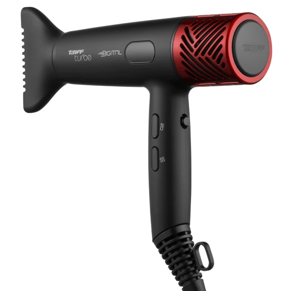 Secador de Cabelo Taiff Turbe Digital 2400W Preto/Vermelho 