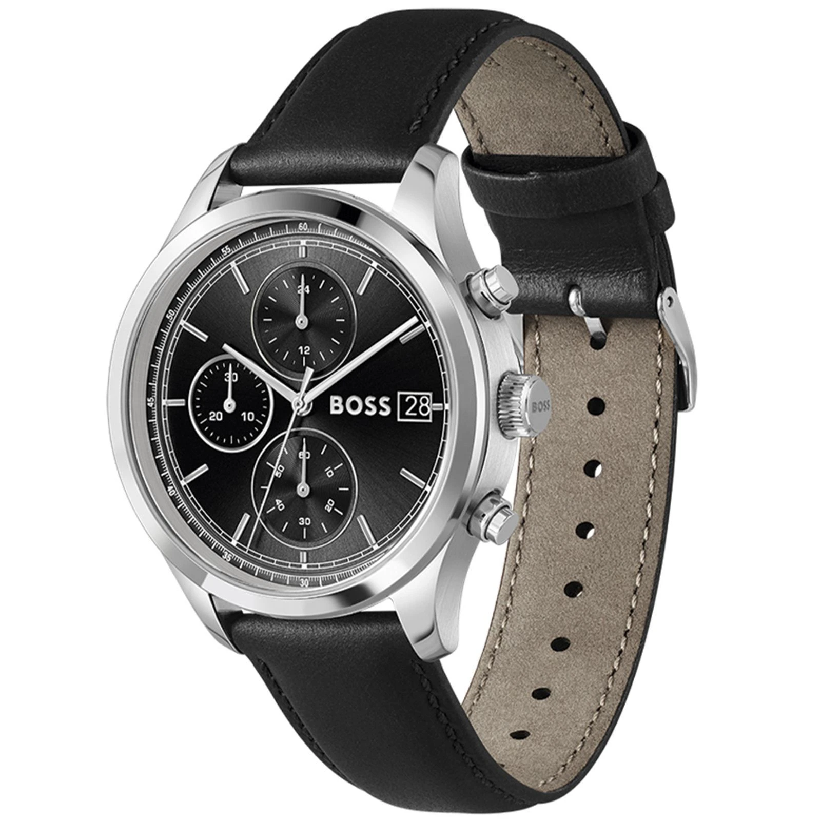 Relógio Masculino Boss Stratus em Couro Preto  - 1