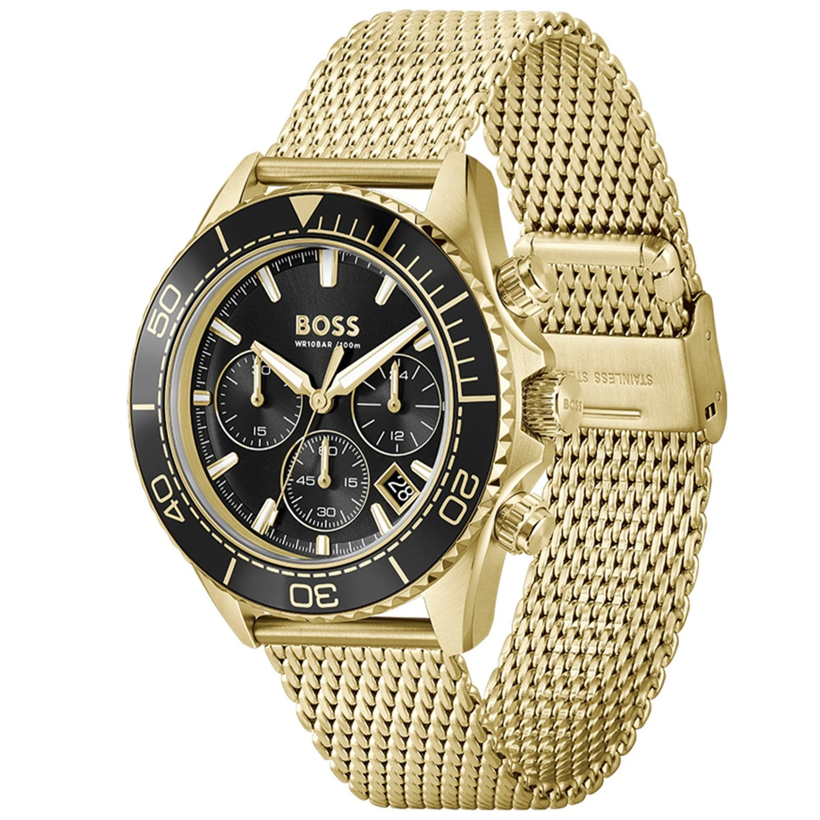 Relógio Masculino Boss Sealiner em Aço Dourado - 1