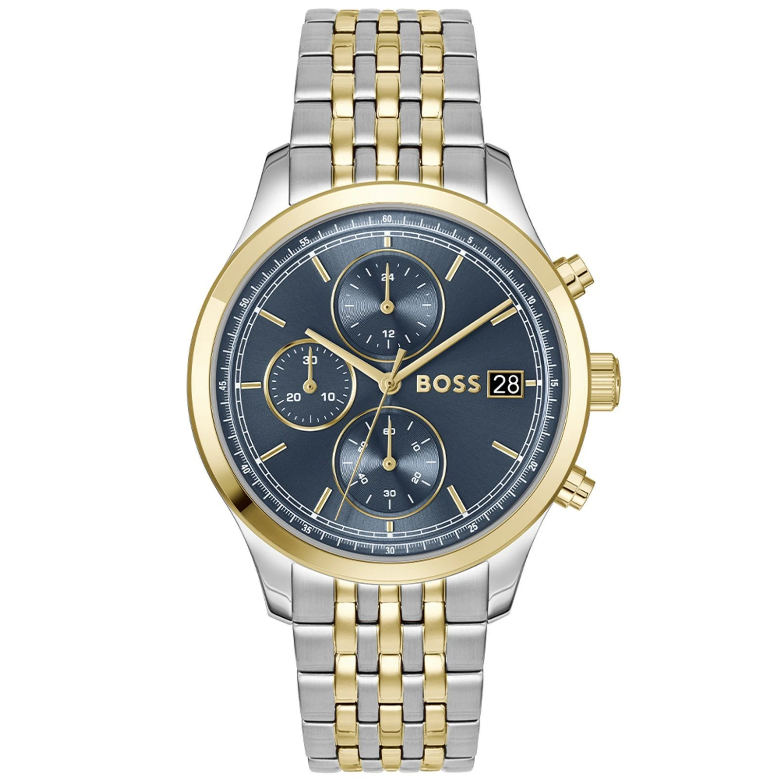 Relógio Masculino Boss Stratus em Aço Prateado e Dourado - 3