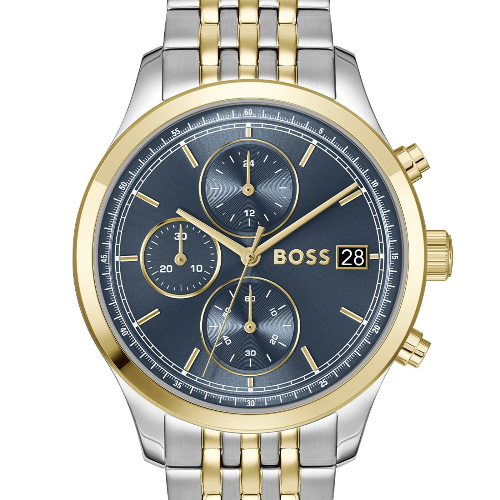 Relógio Masculino Boss Stratus em Aço Prateado e Dourado - 2