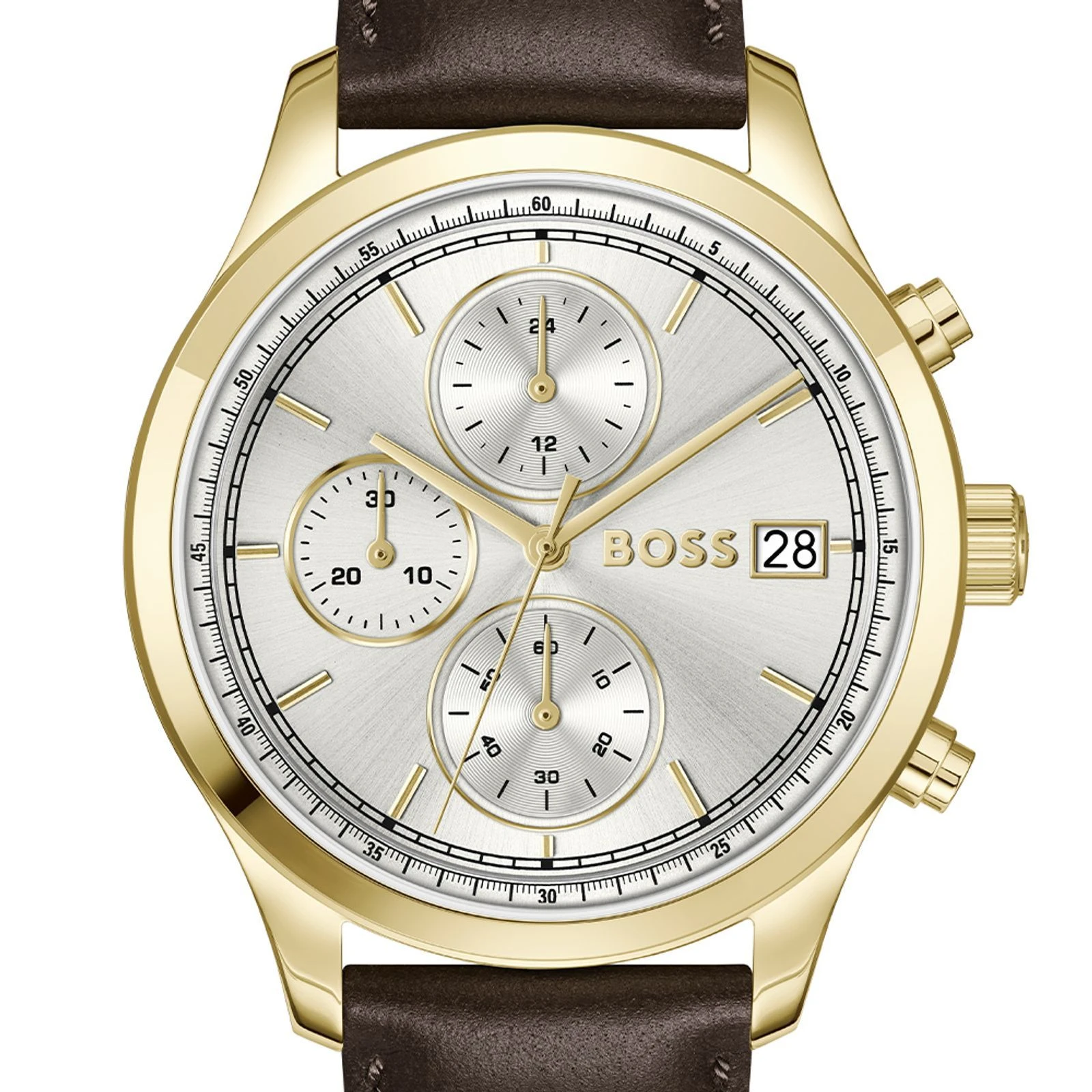 Relógio Masculino Boss Stratus em Couro Marrom - 2