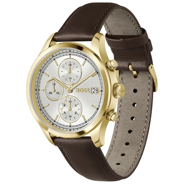 Relógio Masculino Boss Stratus em Couro Marrom