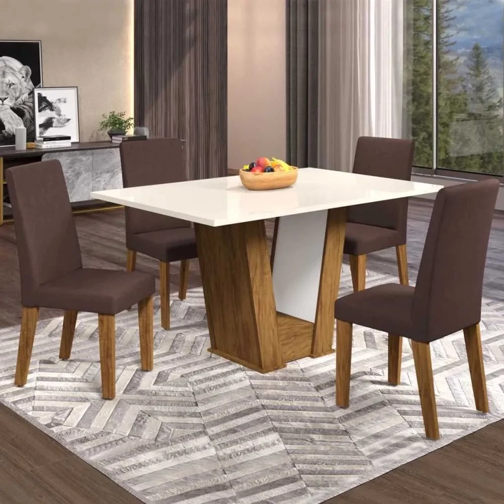 Mesa de Jantar 4 Cadeiras Floripa - 1