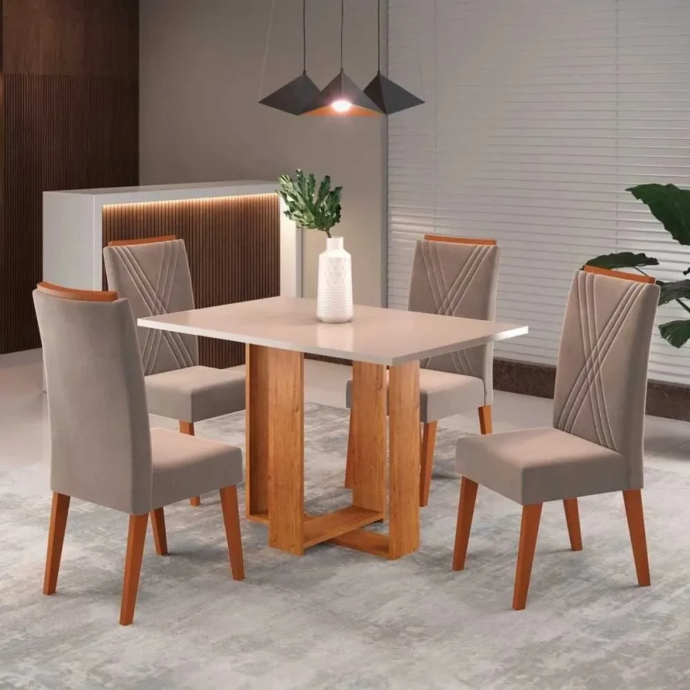 Mesa de Jantar 4 Cadeiras Nivus - 1