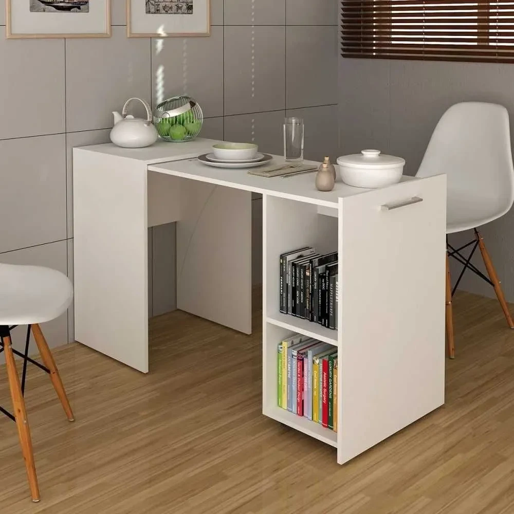 Armário para Escritório Retrátil 1 Prateleira Branco - Tecno Mobili - 1