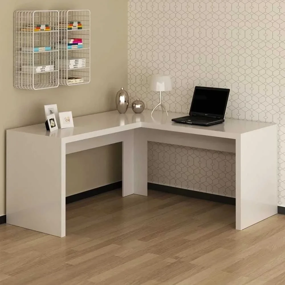 Mesa para Escritório Angular Branco - Tecno Mobili - 1
