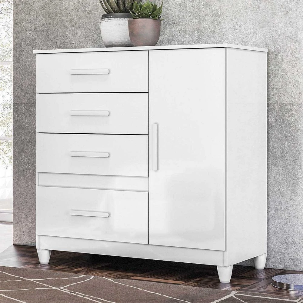 Cômoda Para Quarto com 4 Gavetas Baco Flex - 1