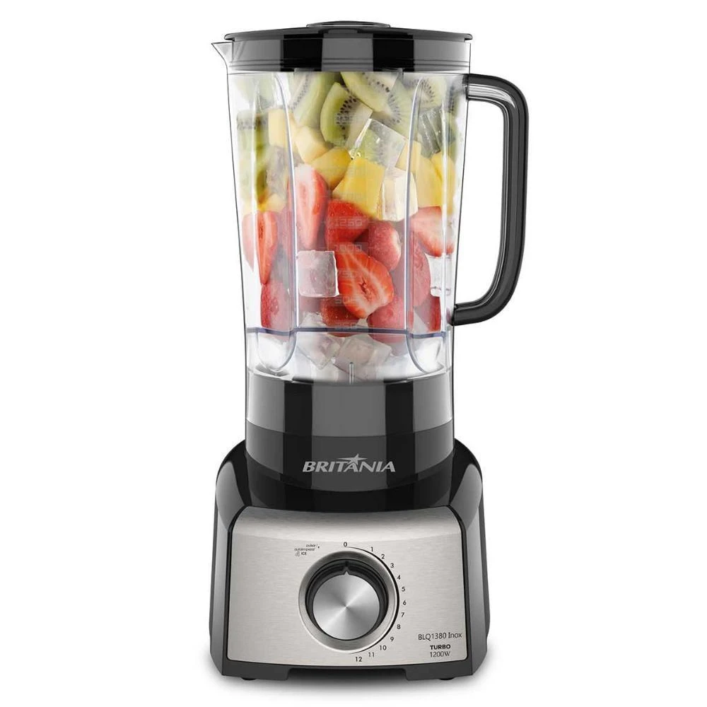Liquidificador Britânia 3 Litros Pro Maxx 6 1200W 12 Velocidades Inox BLQ1380P - 1