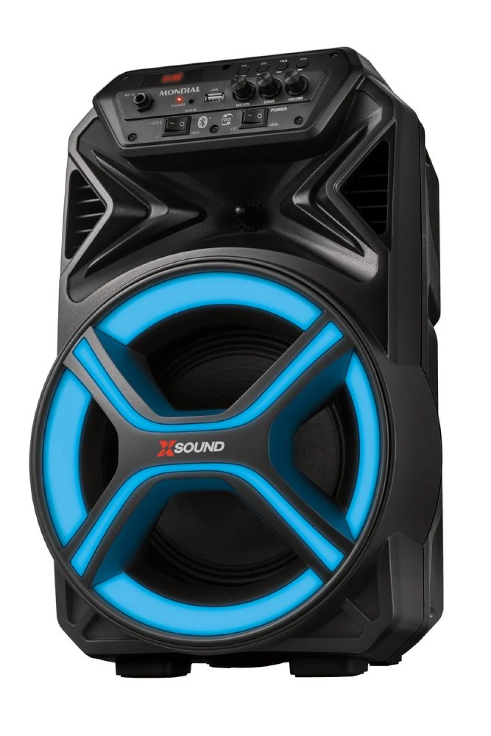 Caixa de Som Amplificada Mondial Preto 400W RMS Bivolt - CM-400-L - 1