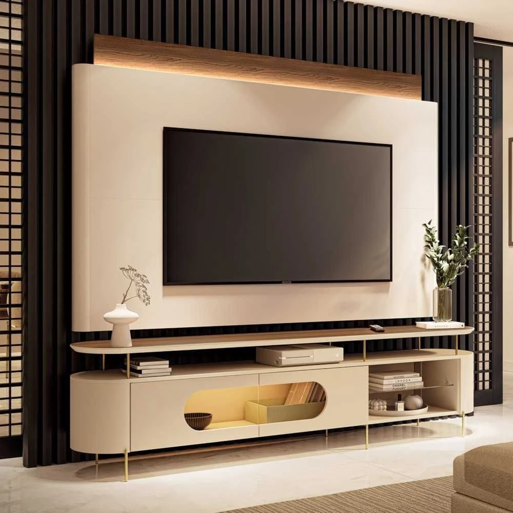 Painel para TV até 85 Pol e Rack Bancada Dalya - 1
