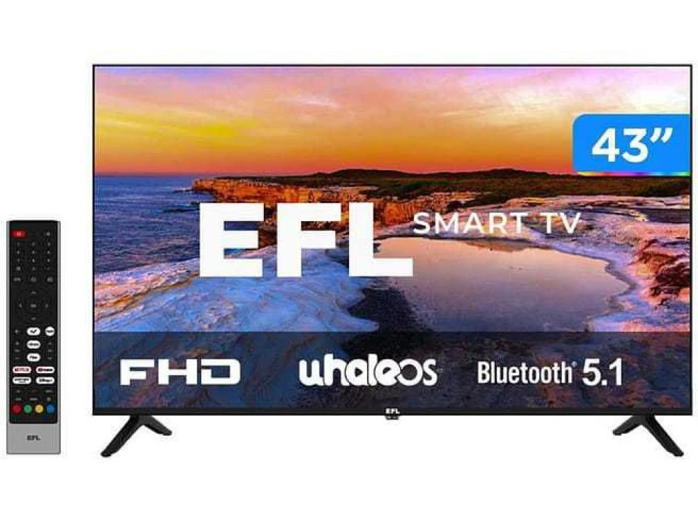 Smart TV 43" HD EFL DLED SX800 43SX800FD 3 HMDI 2 USB Preto - 1