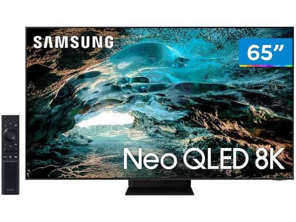 Smart TV 65 Ultra HD 8K Neo QLED Samsung Neo 65800A Wi-Fi Bluetooth HDR 4 HDMI 3 USB Preto - 1