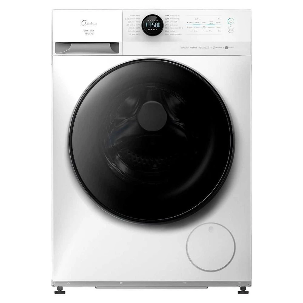 Lava e Seca Midea 11kg Branca Slim HealthGuard Conectada MF201D110WB/WK-0 - 1