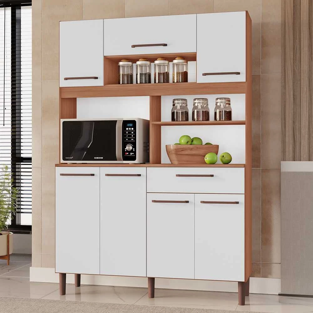 Armário de Cozinha Compacto Icaraí 7 Portas 1 Gaveta 100% MDF - 1