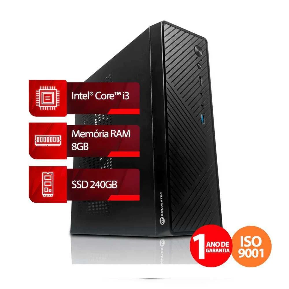 Computador Intel Core i3 10ª Geração, RAM 8GB, SSD 240GB, Windows 11 Pro - 1