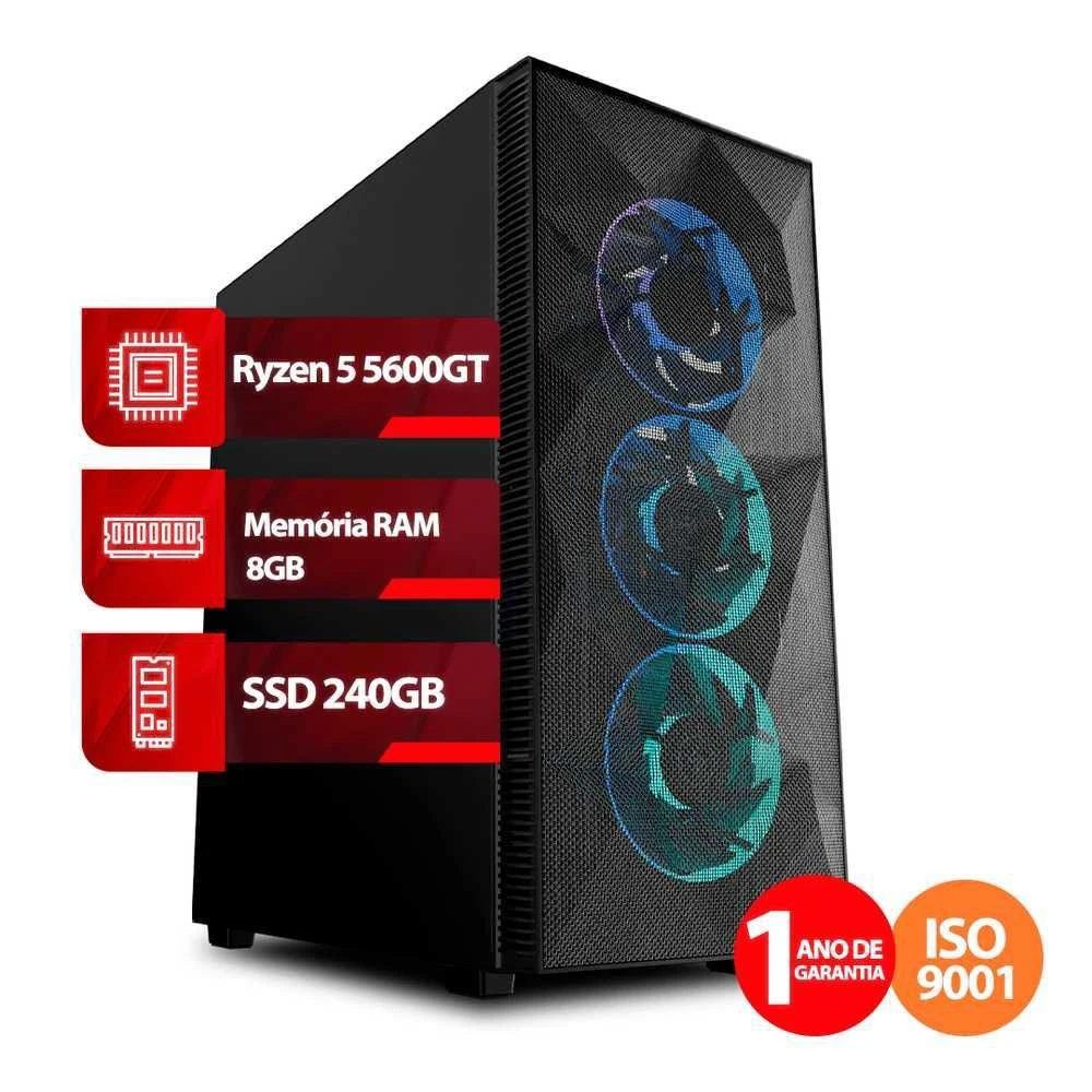 PC Gamer Ryzen 5 5600GT, RAM 8GB, SSD 240GB, Linux - 1