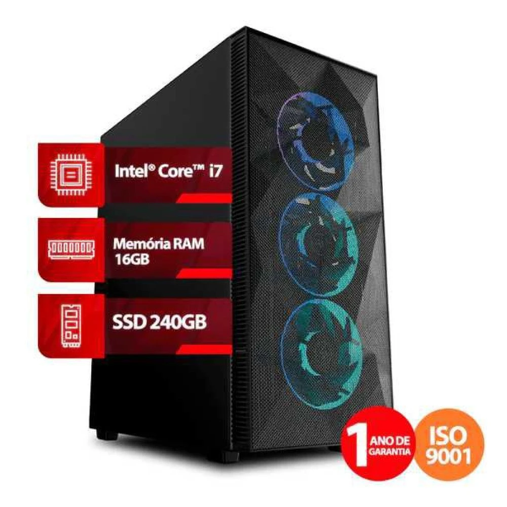 PC Gamer Intel Core i7 4ª Geração, RAM 16GB, SSD 240GB, Linux - 1