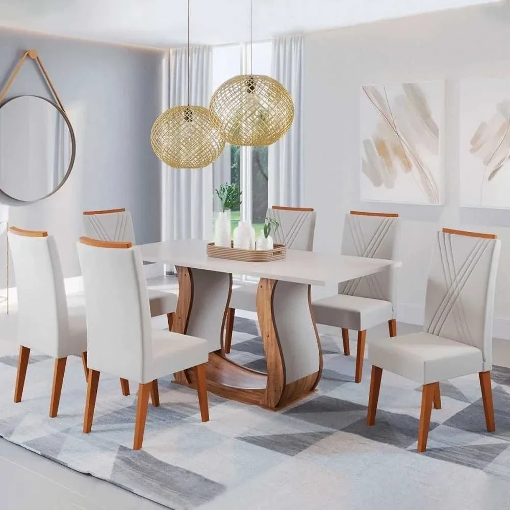 Mesa de Jantar 6 Cadeiras Corsa - 1