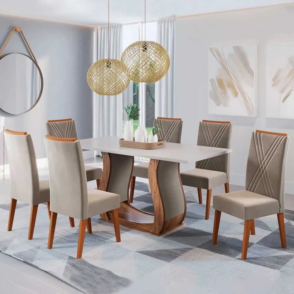 Mesa de Jantar 6 Cadeiras Corsa - 1