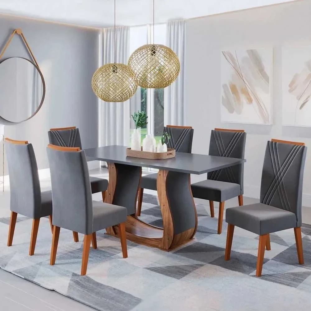 Mesa de Jantar 6 Cadeiras Corsa - 1
