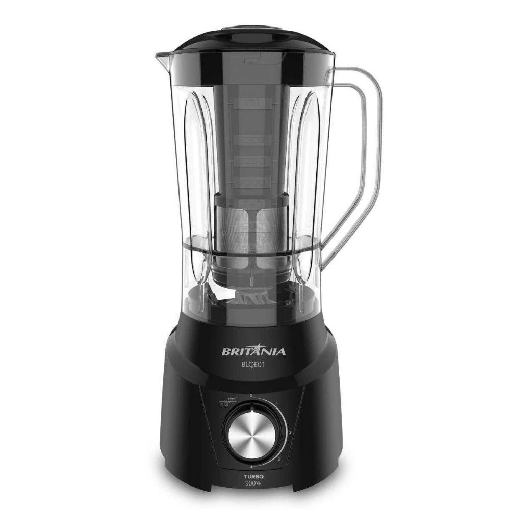 Liquidificador Britânia 2,6 Litros 900W 4 Velocidades Preto BLQE01 - 1
