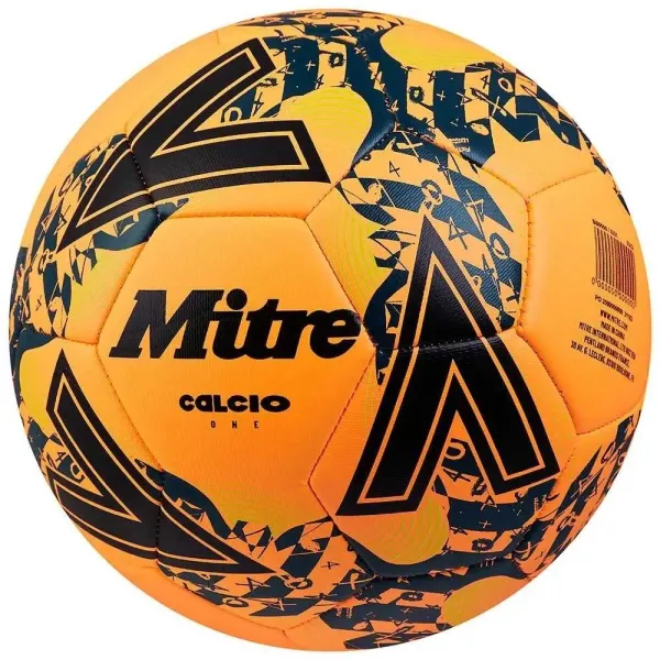 Bola de Futebol Mitre Cálcio 4 Fluo Orange / Black / Tidal Teal