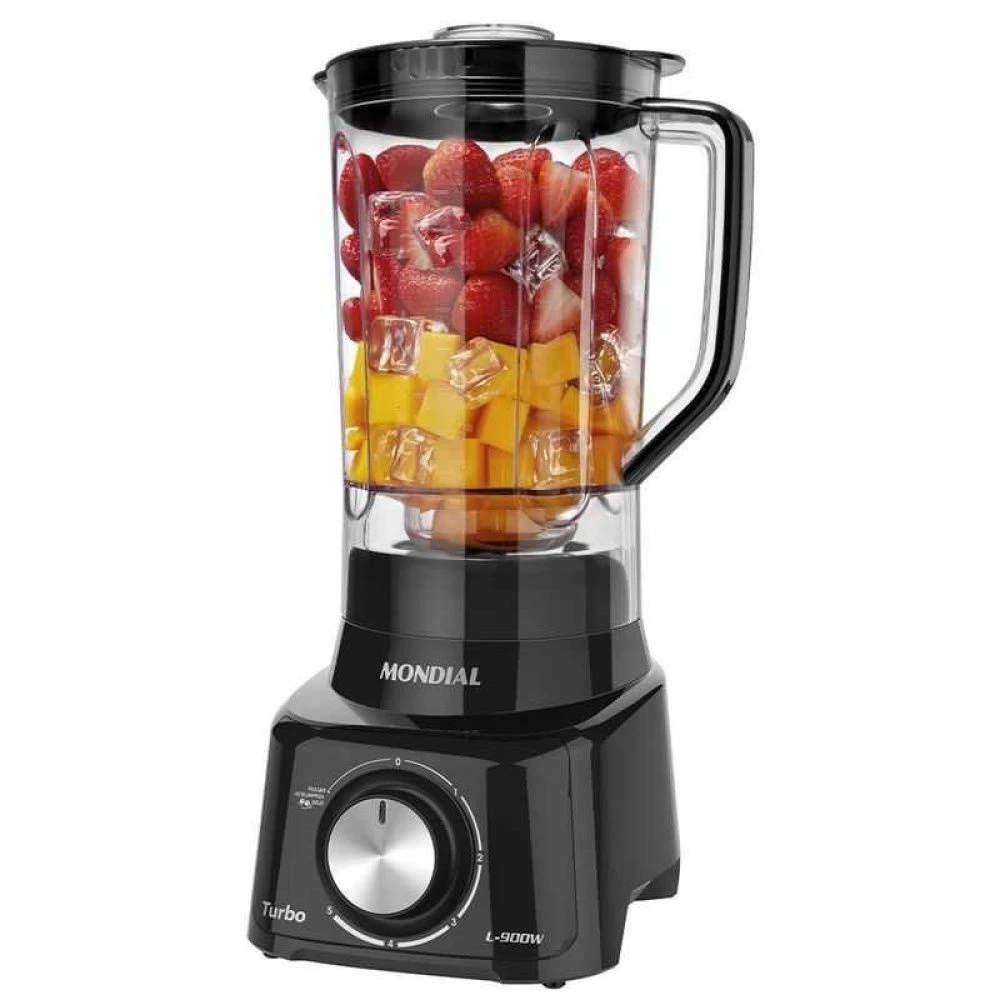 Liquidificador Mondial Turbo 2,7 Litros 900W L-900-FB - 1