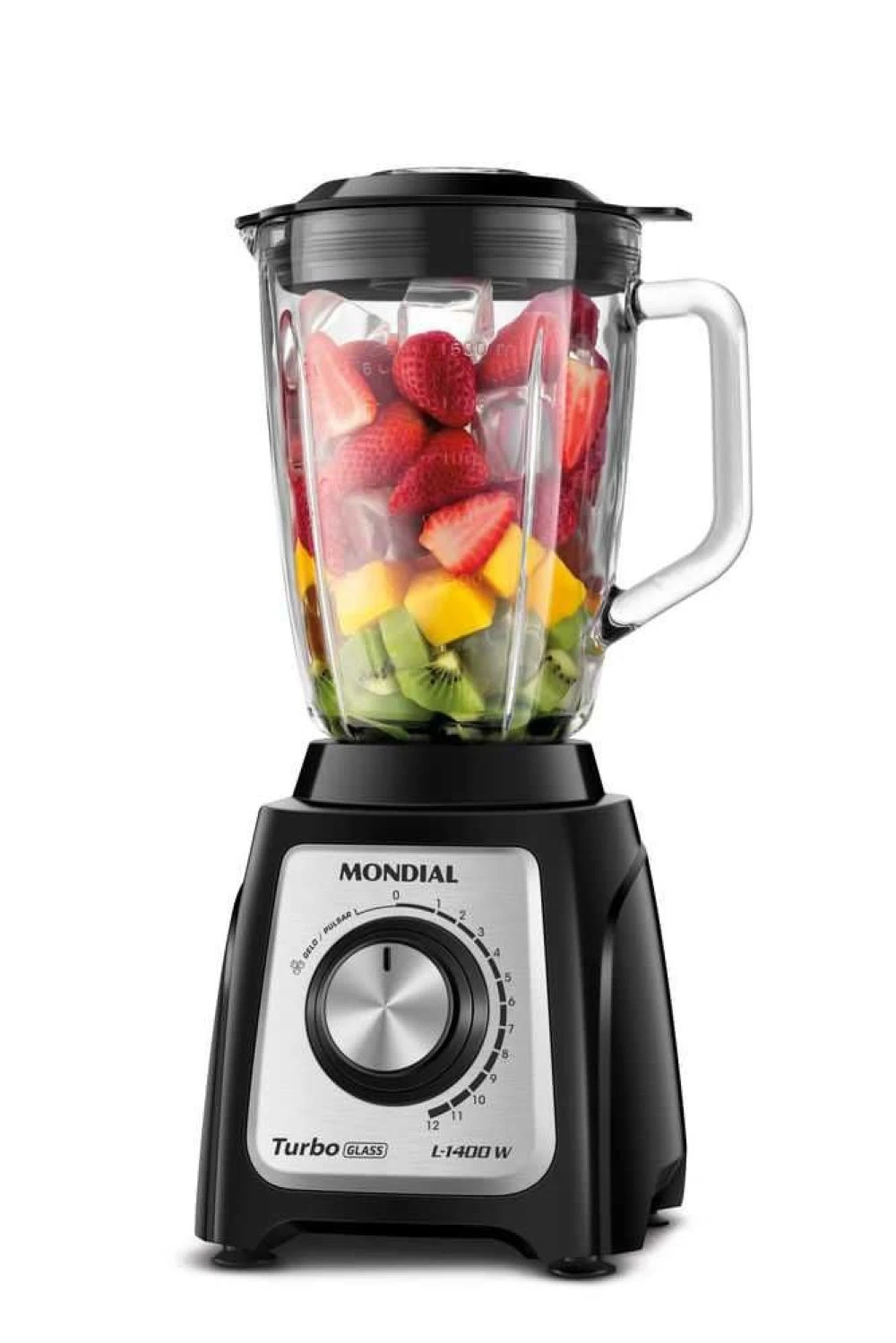 Liquidificador Mondial Turbo Glass 2,2 Litros 1400W L-1400-GI - 1