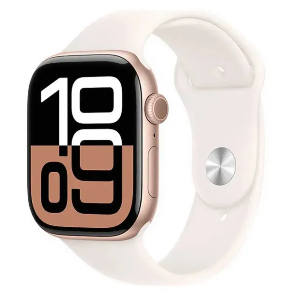 Relógio Smartwatch Apple Watch Series 10 GPS 42mm Sport Band S-M Rose Gold Aluminium / Light Blush