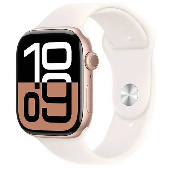 Relógio Smartwatch Apple Watch Series 10 GPS 42mm Sport Band M-L Rose Gold Aluminium / Light Blush