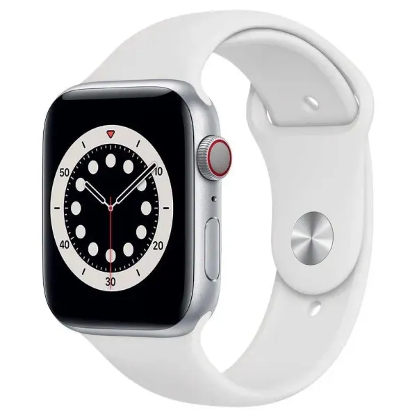 Relógio Smartwatch Apple Series 6 GPS+Cellular 44 mm Silver / White