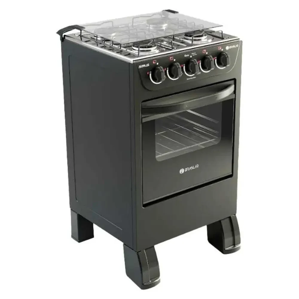 Fogão Braslar New Sirius 4 Bocas Preto - 1