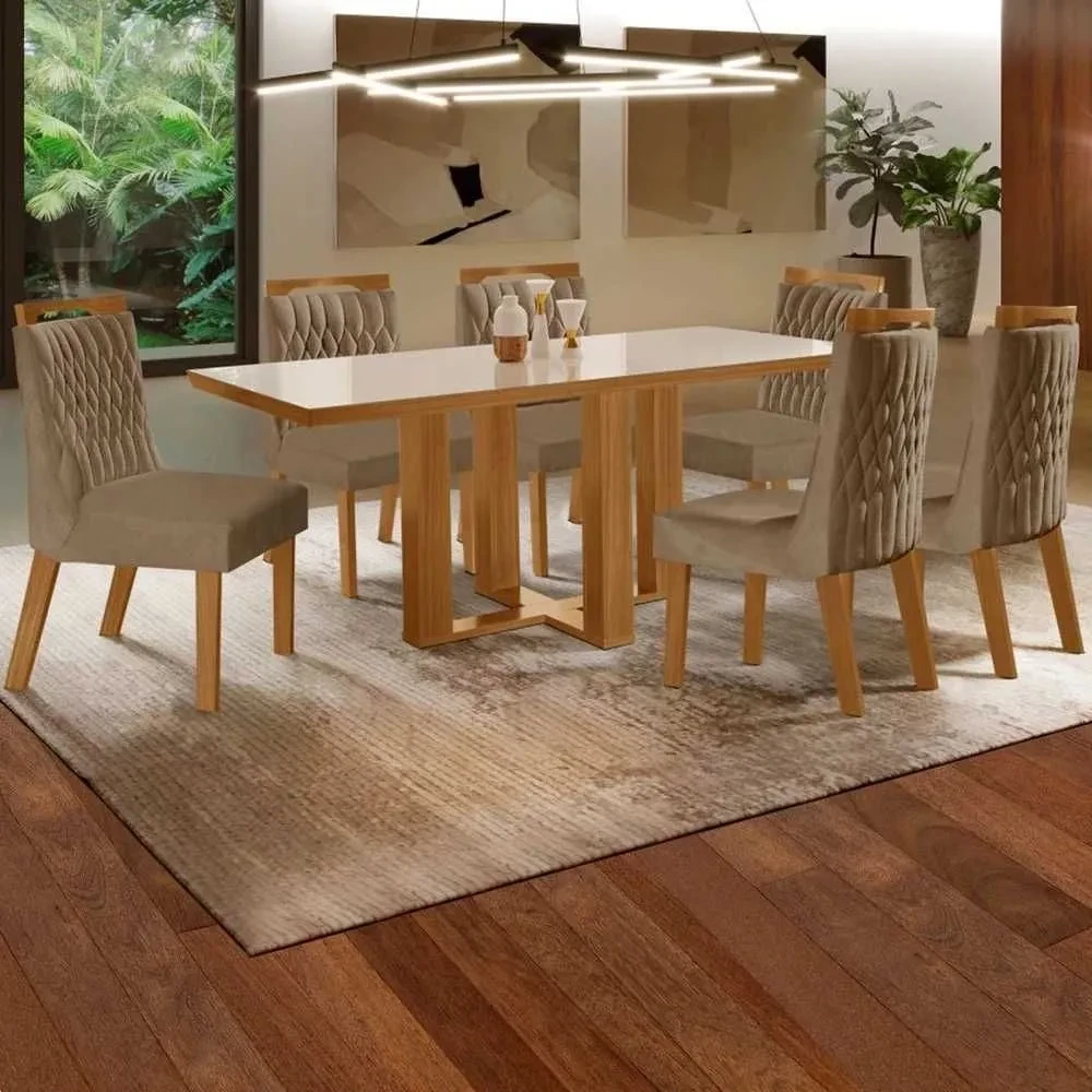 Mesa de Jantar Lottus com 6 Cadeiras - 1